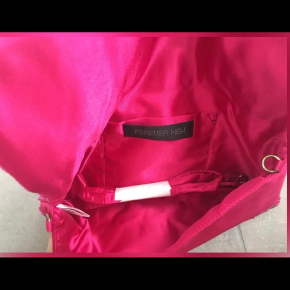 Forever New, pink and gold beaded clutch bag - Picture 4 of 4